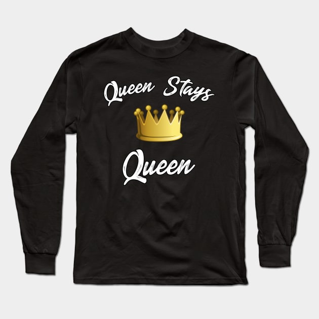 Survivor CBS Sandra Diaz - Queen Stays Queen Long Sleeve T-Shirt by Tesla